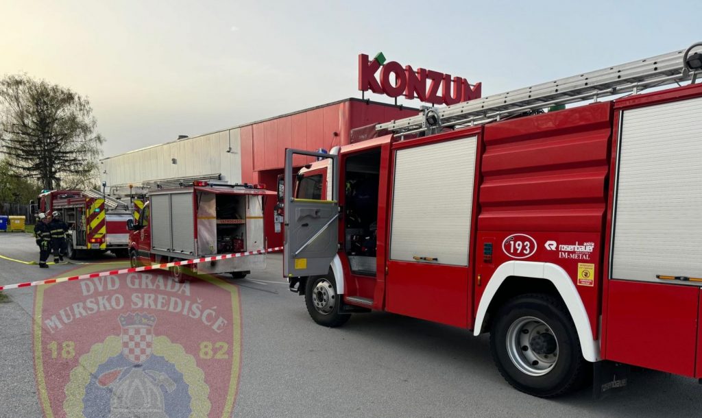 požar strojarnice u supermarketu u Murskom Središću