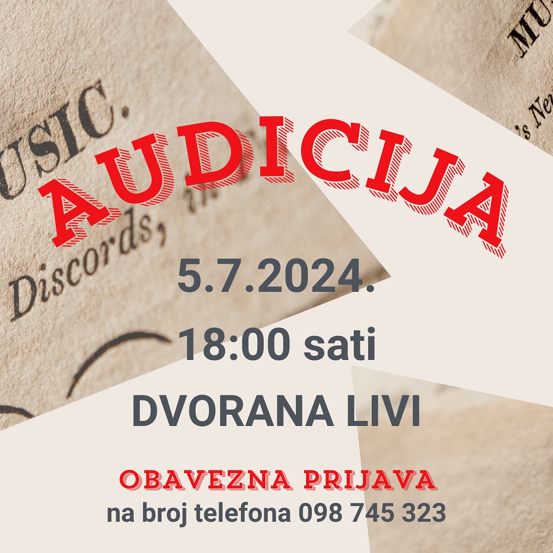 Poster za audiciju Ansambla