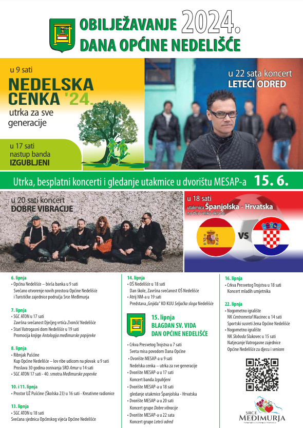 Plakat progama povodom Dana Općine Nedelišća