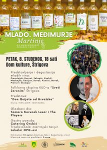 Plakat za Martinje u Štrigovi koji prikazuje raspored događanja