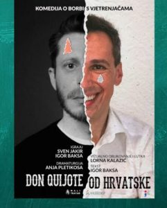 Kreativan plakat za predstavu na kojem se nalazi lice glavnog glumca