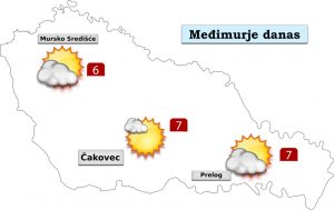 Ilustracija Međimurja za vremensku prognozu danas