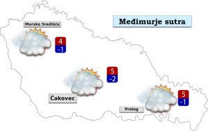Ilustracija Međimurja za vremensku prognozu sutra