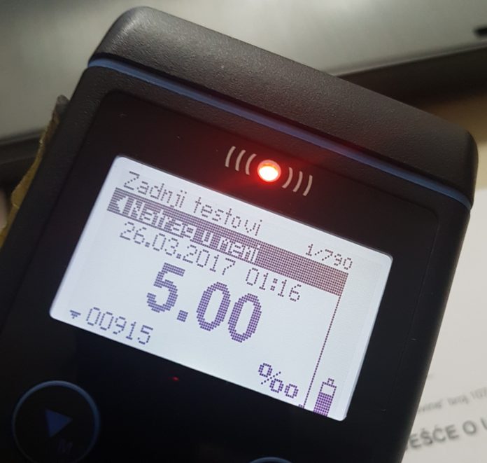 utjecaj alkohola, alkotest