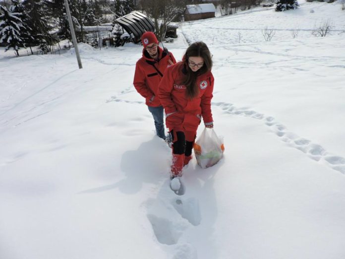 Crveni križ Čakovec snijeg pomoć teren