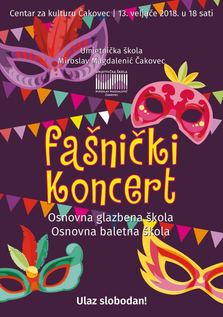 Fašnički koncert UŠ Miroslav Magdalenić Čakovec