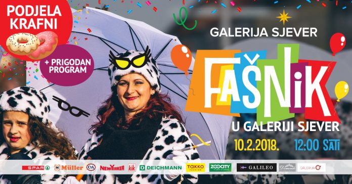 fašnik u galeriji sjever
