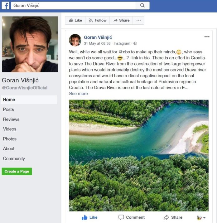 Goran Višnjić poziv za spas rijeke Drave