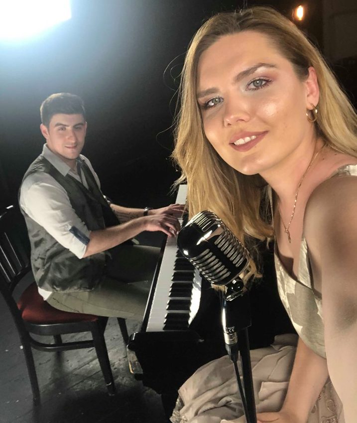 Neven i Gabriela na snimanju covera u HNK Varaždin