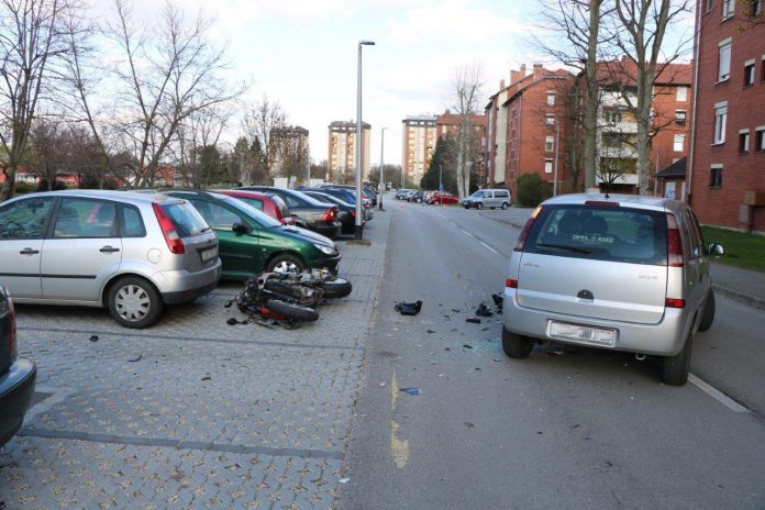 Mjesto nesreće u Ulici Ivana pl. Zajca u Čakovcu, foto: policija