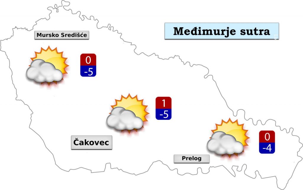 Vremenska prognoza za srijedu 10. siječnja 2024.