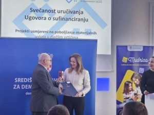 Marijan Varga na svečanom uručivanju Ugovora o sufinanciranju projekata usmjerenih na poboljšanje materijalnih uvjeta u dječjim vrtićima u 2024. godini
