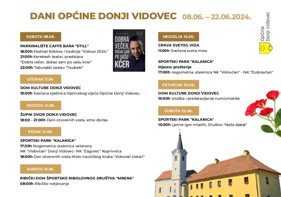 Plakat Dana Općine Donji Vidovec 2024.