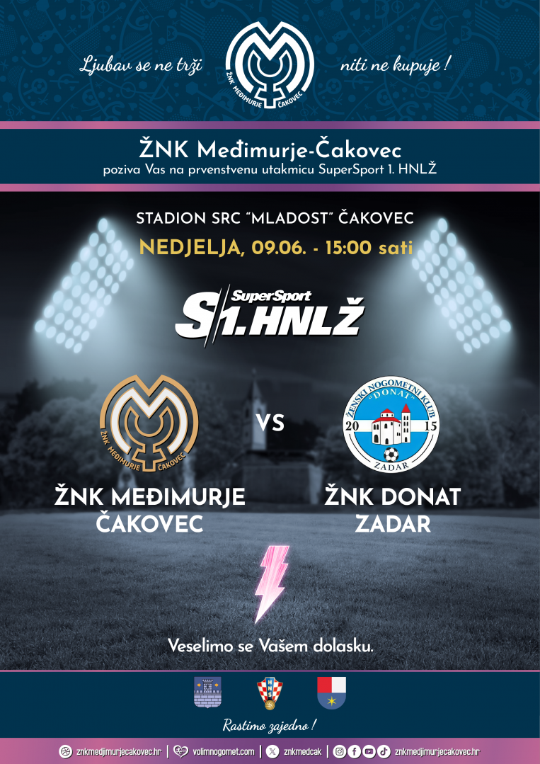 Pozivnica na utakmicu ŽNK Međimurje Čakovec