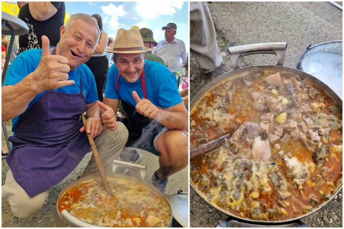 Anđelko Pintarić i Stevo Mikec s kolinskom juhom