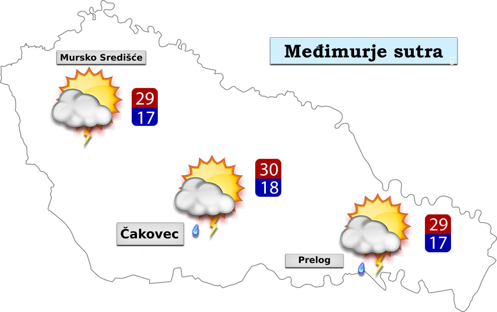 Vremenska prognoza 3. kolovoz 2024.