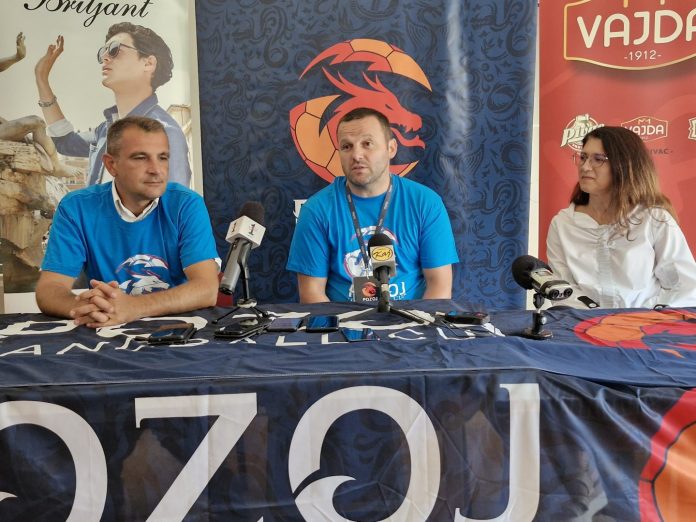 Župan Matija Posavec, organizator Davor Varga i gradonačelnica Ljerka Cividini na press konferenciji za novinare