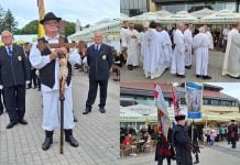 Kolaž fotografija sa procesije od gradskog trga prema crkvi Nikole biskupa