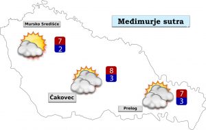 Ilustracija Međimurja za vremensku prognozu sutra