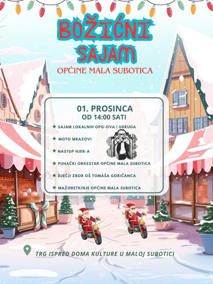 plakat za Božićni sajam Male Subotice