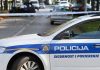 Palvo bijeli policijski auto parkiran uz cestu, Međimurska policija