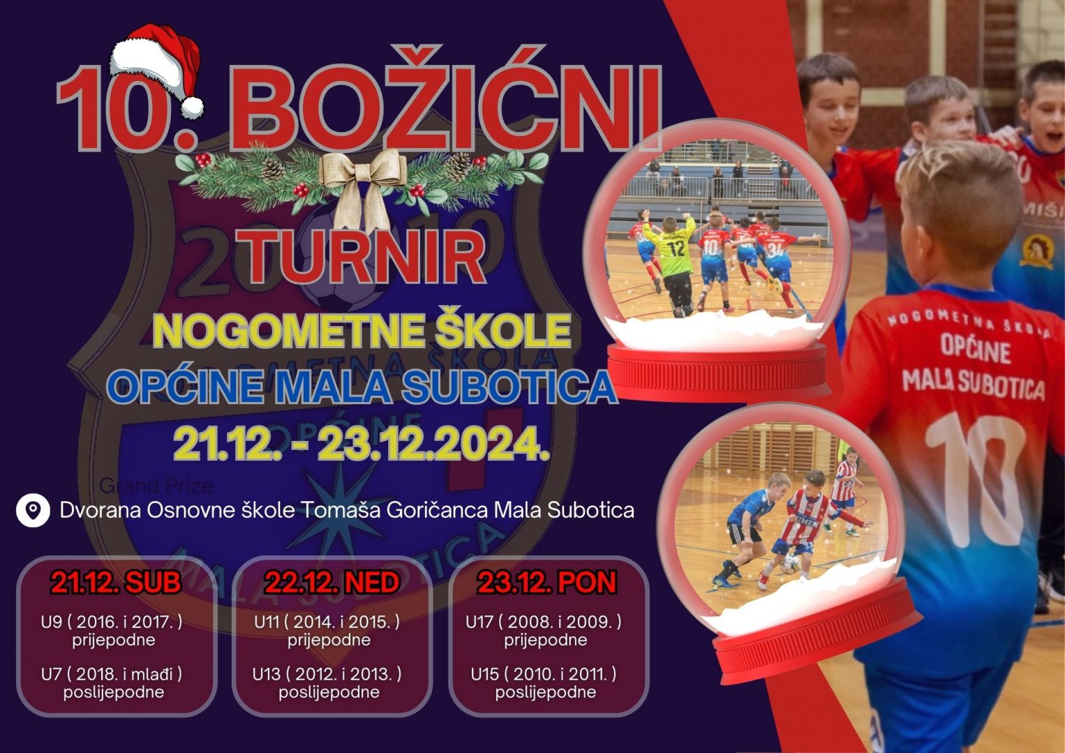 10. jubilarni Božićni malonogometni turnir Nogometne škole općine Mala Subotica
