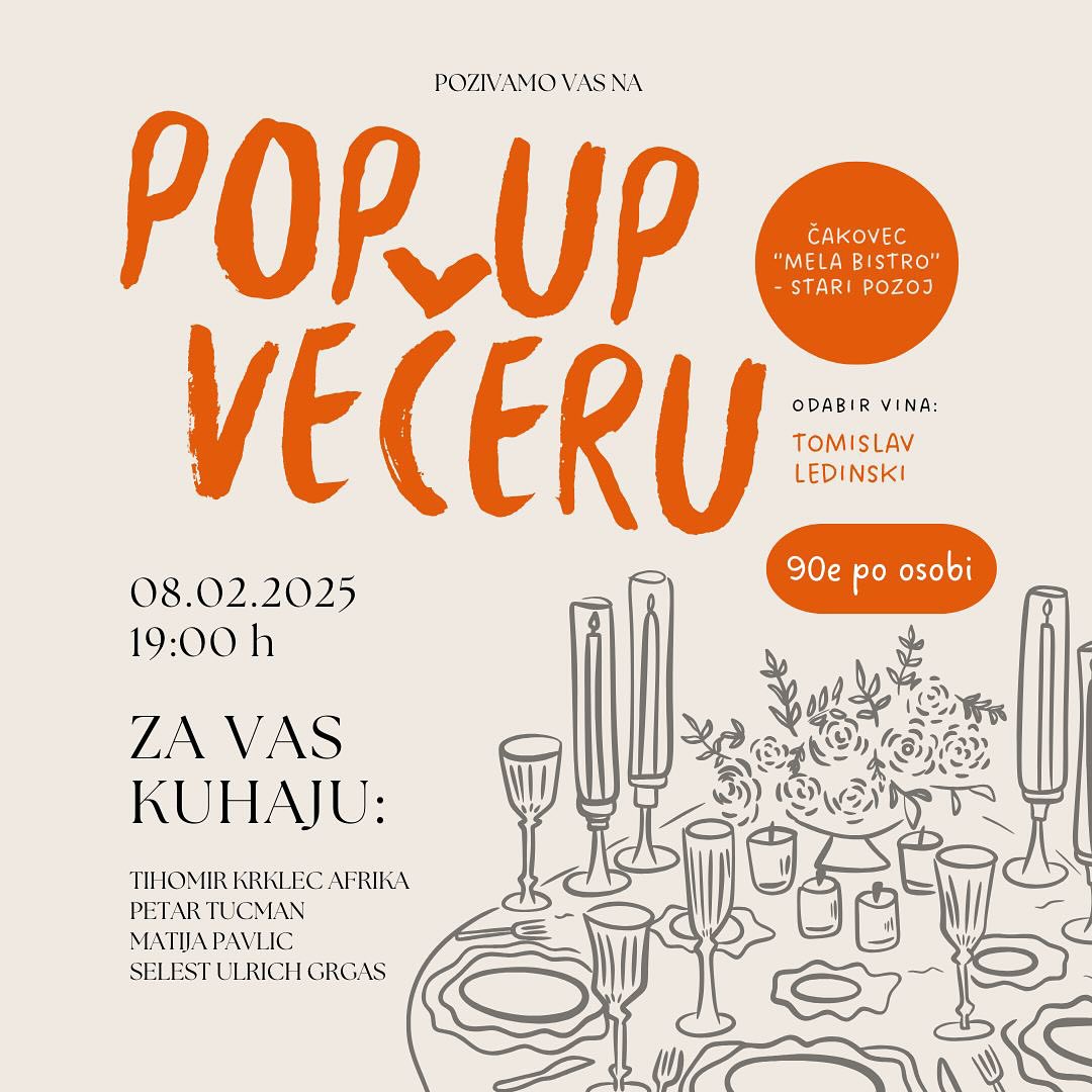 pop up večera mela