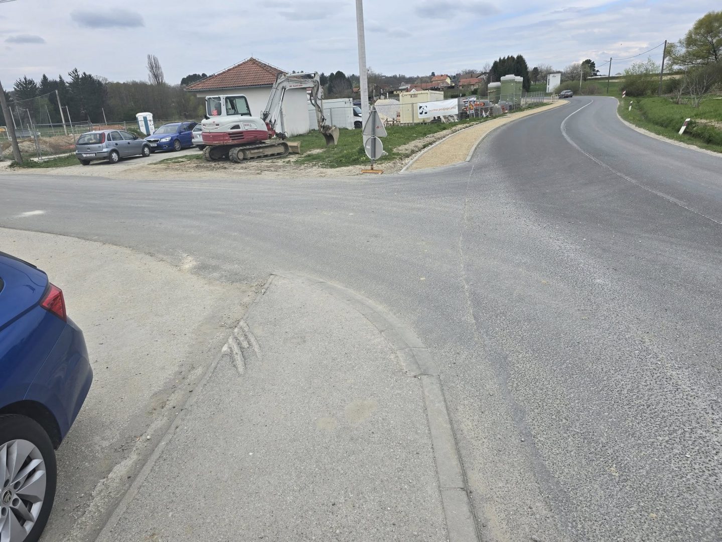 igralište zebanec selo - radovi na cesti