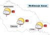 Nedjelja prognoza donosi djelomično sunčana i oblačnija razdoblja, sredinom dana i poslijepodne uz mogućnost za prolaznu kišu ili lokalne pljuskove.