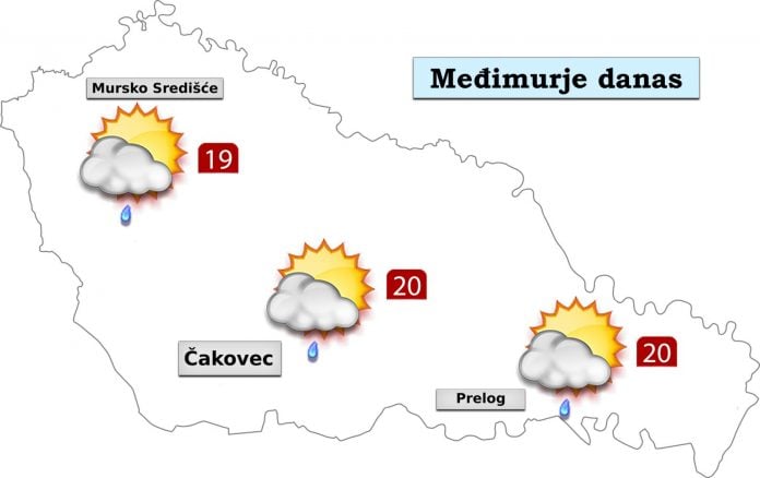 Nedjelja prognoza donosi djelomično sunčana i oblačnija razdoblja, sredinom dana i poslijepodne uz mogućnost za prolaznu kišu ili lokalne pljuskove.
