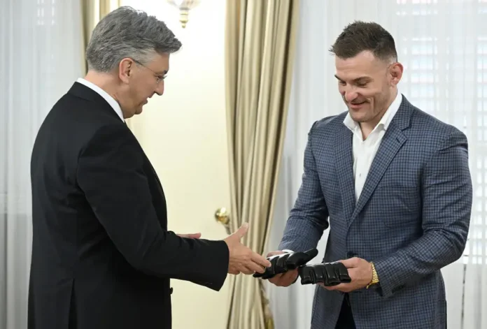 Andrej Plenković i Stipe Miočić