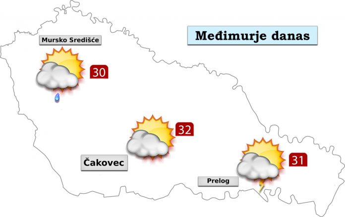 Nedjelja donosi djelomično sunčano vrijeme. Poslijepodne i navečer može biti prolazne kiše ili lokalnih pljuskova s grmljavinom.