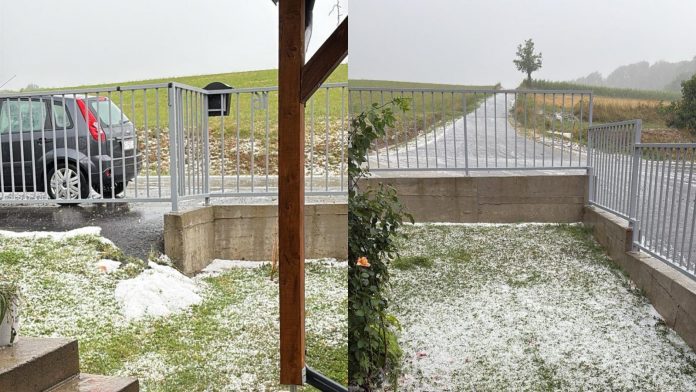 Led iz oblaka iznenadio Zagorje: Tuča padala u Svetom Križu i Zaboku