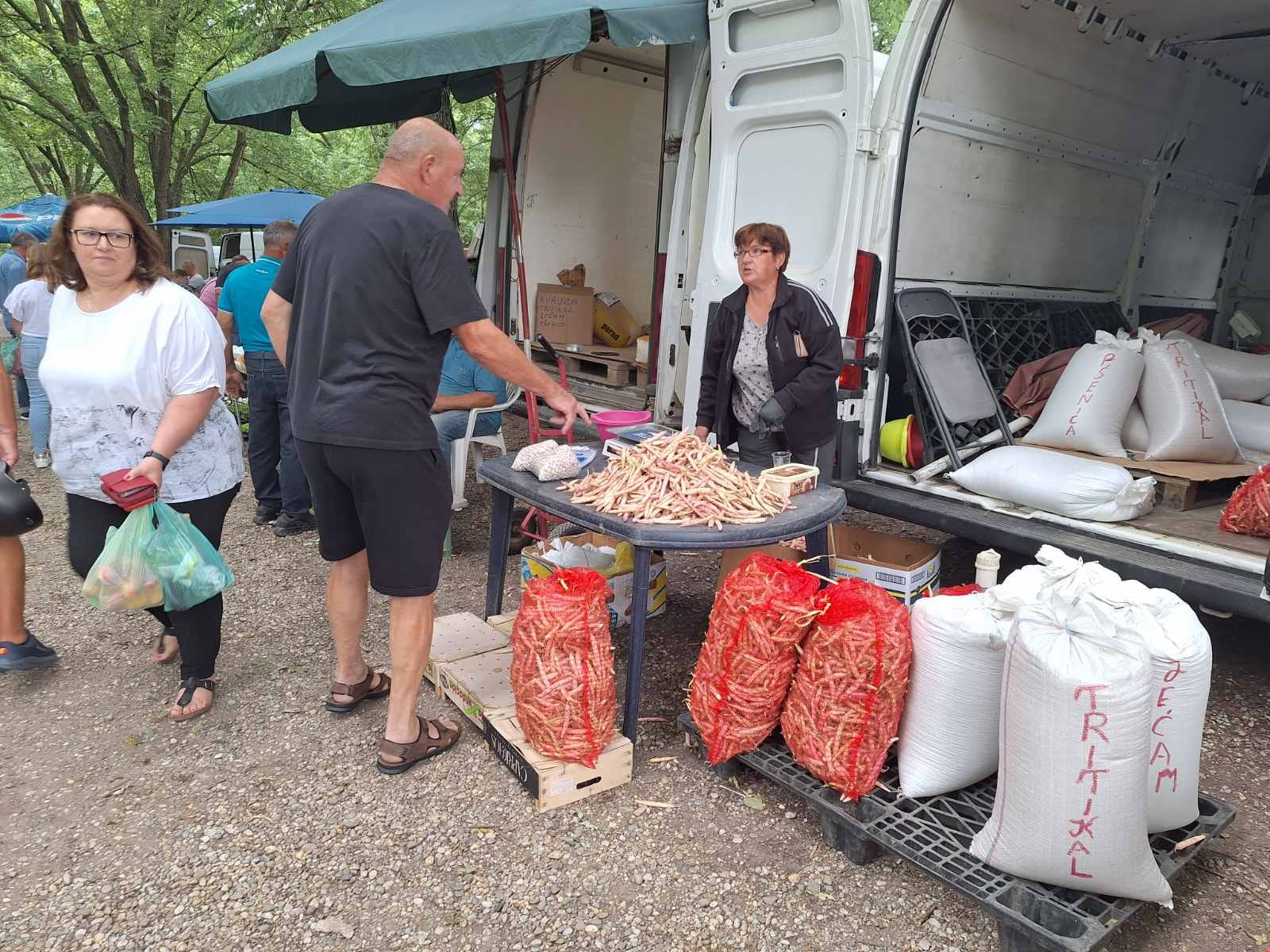 Kupovina na sajmu, osoba kupuje
