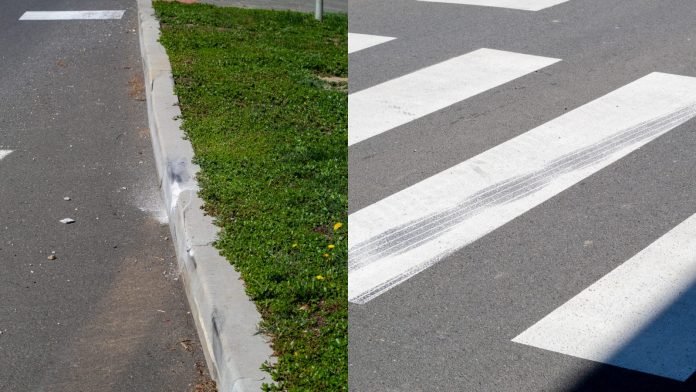 Novi incident u Krištanovcu, divaljanje po cesti, udar u rubnik, tragovi kočenja na zebri