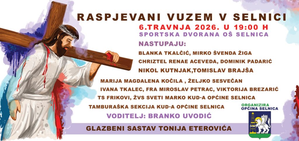 Plakat - Raspjevani Vuzem v Selnici 2026.