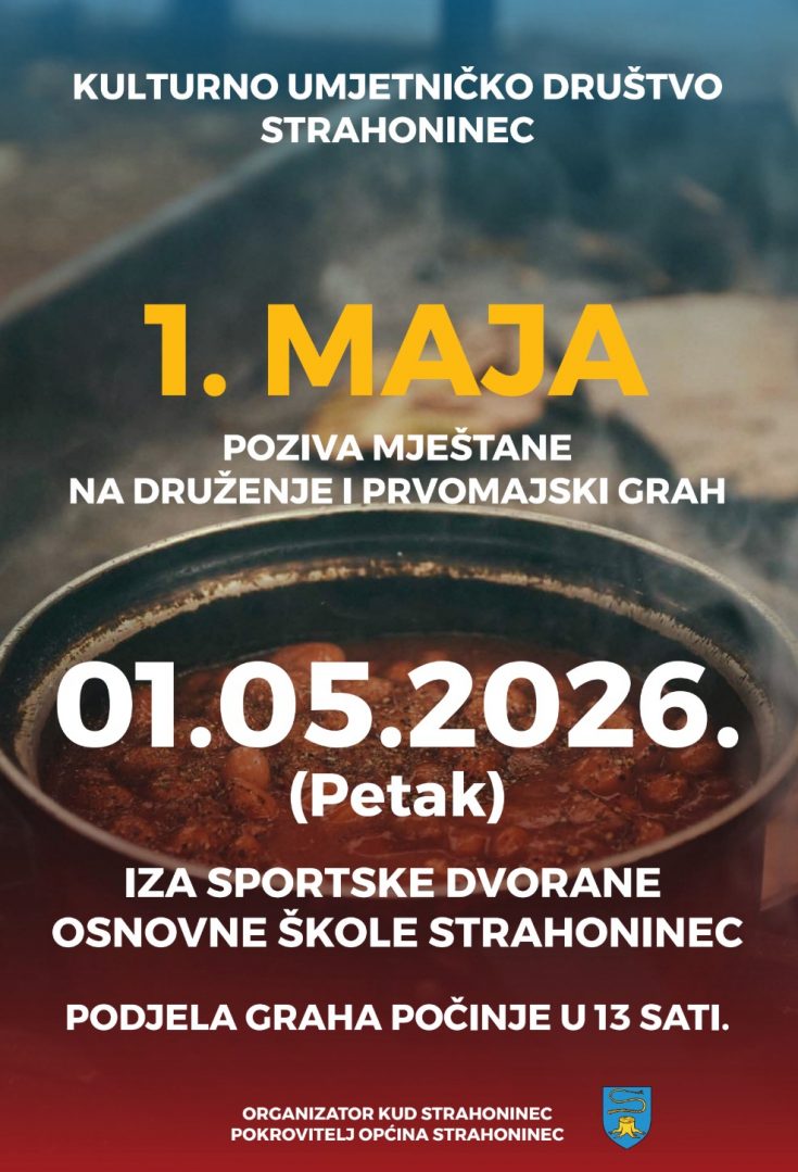 Prvi maj Strahoninec 2026. najava