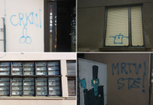 CEZAM Čakovec ponovno išaran grafitima i porukama mržnje CEZAM vandalizam i poruke mržnje