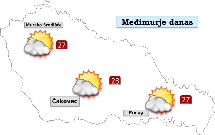 Utorak donosi pretežno sunčano vrijeme, poslijepodne s umjerenom naoblakom. Vjetar slab do umjeren južnih smjerova. Jutarnja temperatura od 10 do 13°C, a najviša dnevna između 25 i 28°C. U srijedu će biti pretežno oblačno s povremenom kišom ili pljuskovima. Vjetar slab do umjeren zapadnih i sjevernih smjerova. Jutarnja temperatura od 14 do 17°C, a najviša dnevna između 18 i 21°C.